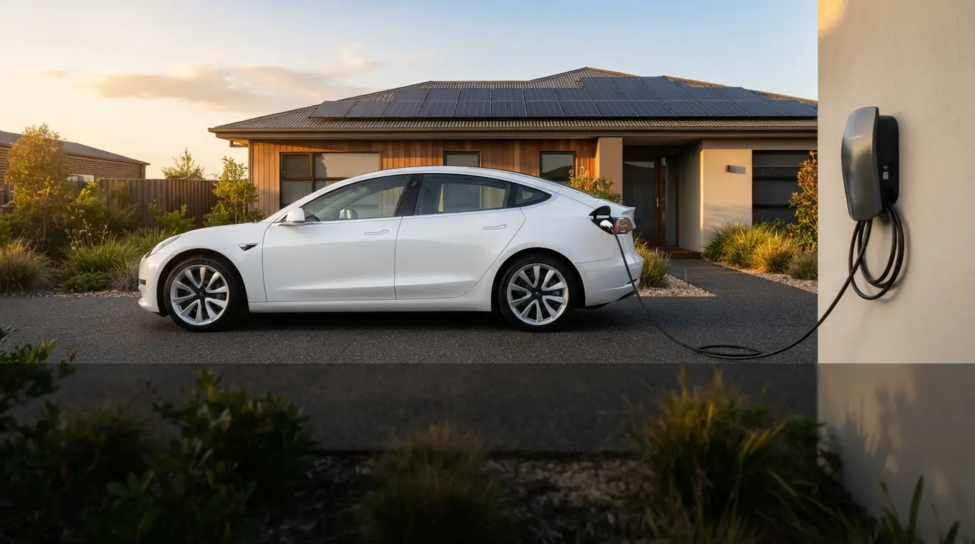 Home EV charger installation powered by solar in Melbourne